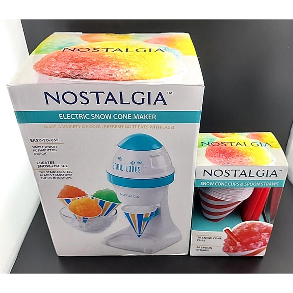 Nostalgia Electric Snow Cone & Shaved Ice Maker - NEW Sealed and includes cups!
